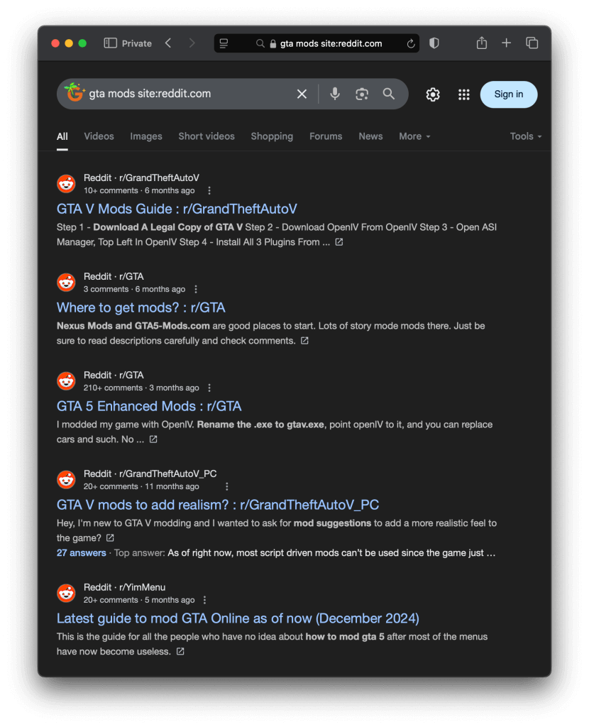 find subreddits on google