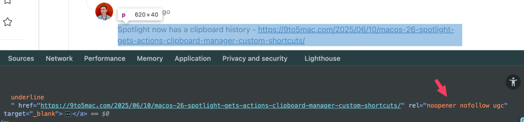 nofollow link example