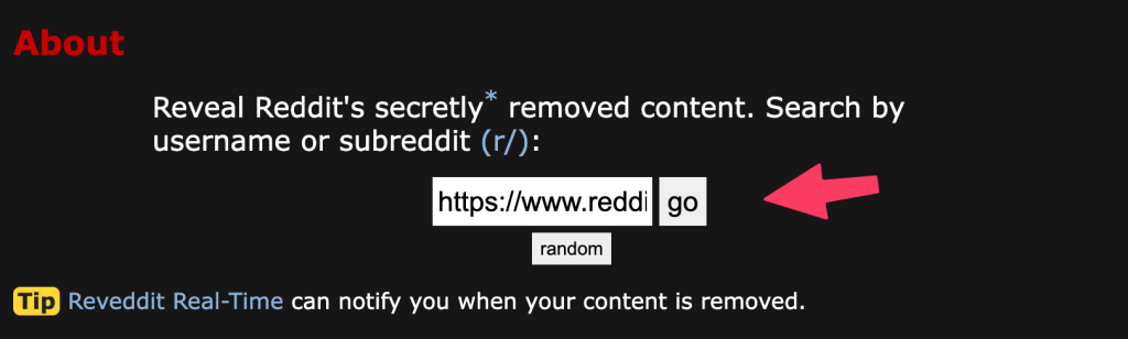 view removed content